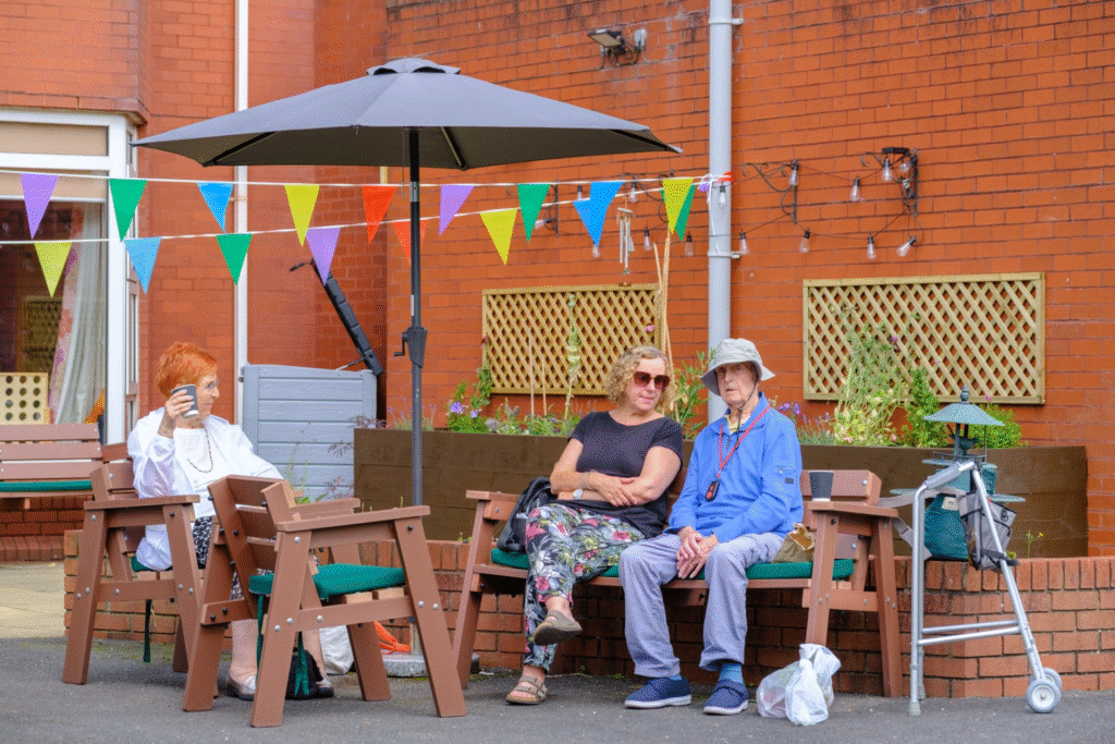 Residents enjoying the Connell Court Garden Party